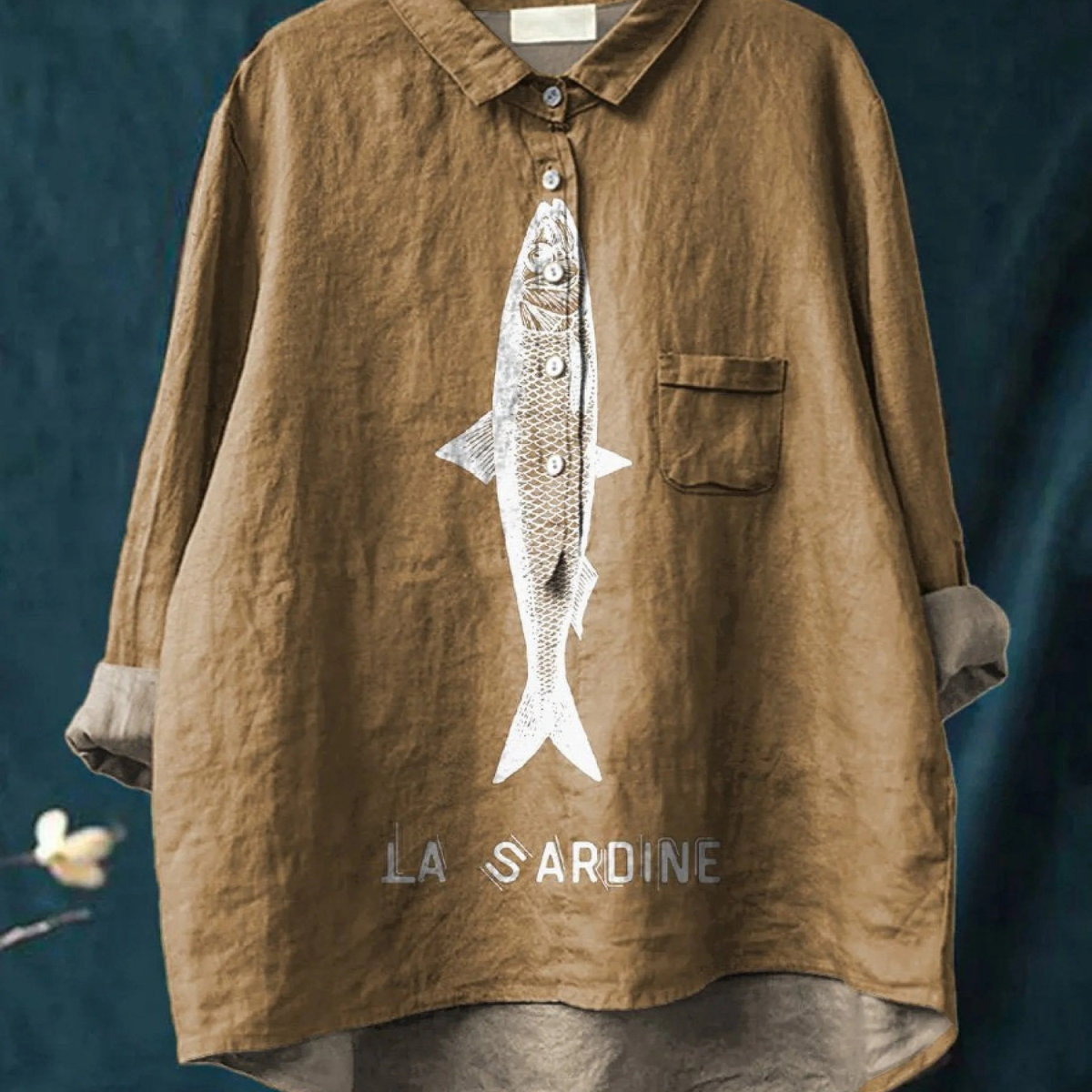 Rose | Legeres T-Shirt mit Sardinenprint