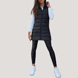 Martina | Winter Steppweste für Damen mit Kapuze