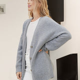 Johanna | Damen Oversized Strickjacke mit Knöpfen