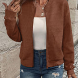 Jessica | Damen Strickjacke mit Reißverschluss und Struktur