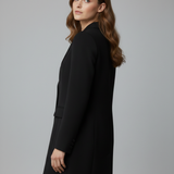Damen Longline Blazer mit Reverskragen und Frontknöpfen