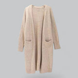 Clara | Damen Langer Oversized Kaschmir Strick Cardigan