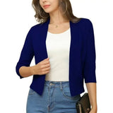 Katharina | Damen Offener Kurzjacken-Cardigan mit 3/4-Ärmeln