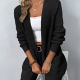 Doris | Damen Langärmlige Strickjacke mit offener Vorderseite
