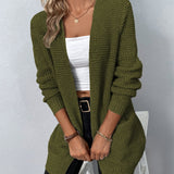 Doris | Damen Langärmlige Strickjacke mit offener Vorderseite