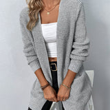 Doris | Damen Langärmlige Strickjacke mit offener Vorderseite