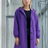 Wasserabweisende Übergroße Kapuzen-Windjacke Regenjacke