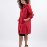 Wasserabweisende Übergroße Kapuzen-Windjacke Regenjacke
