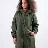 Wasserabweisende Übergroße Kapuzen-Windjacke Regenjacke